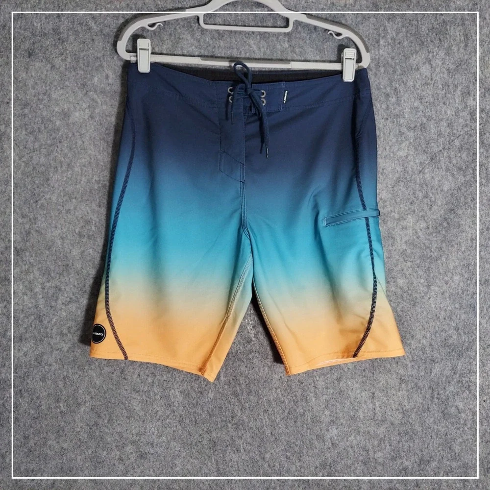 ONeill Mens 30 Board Shorts Ombre Blue‎ Swim Trunks Quick Dry Beach Comfort